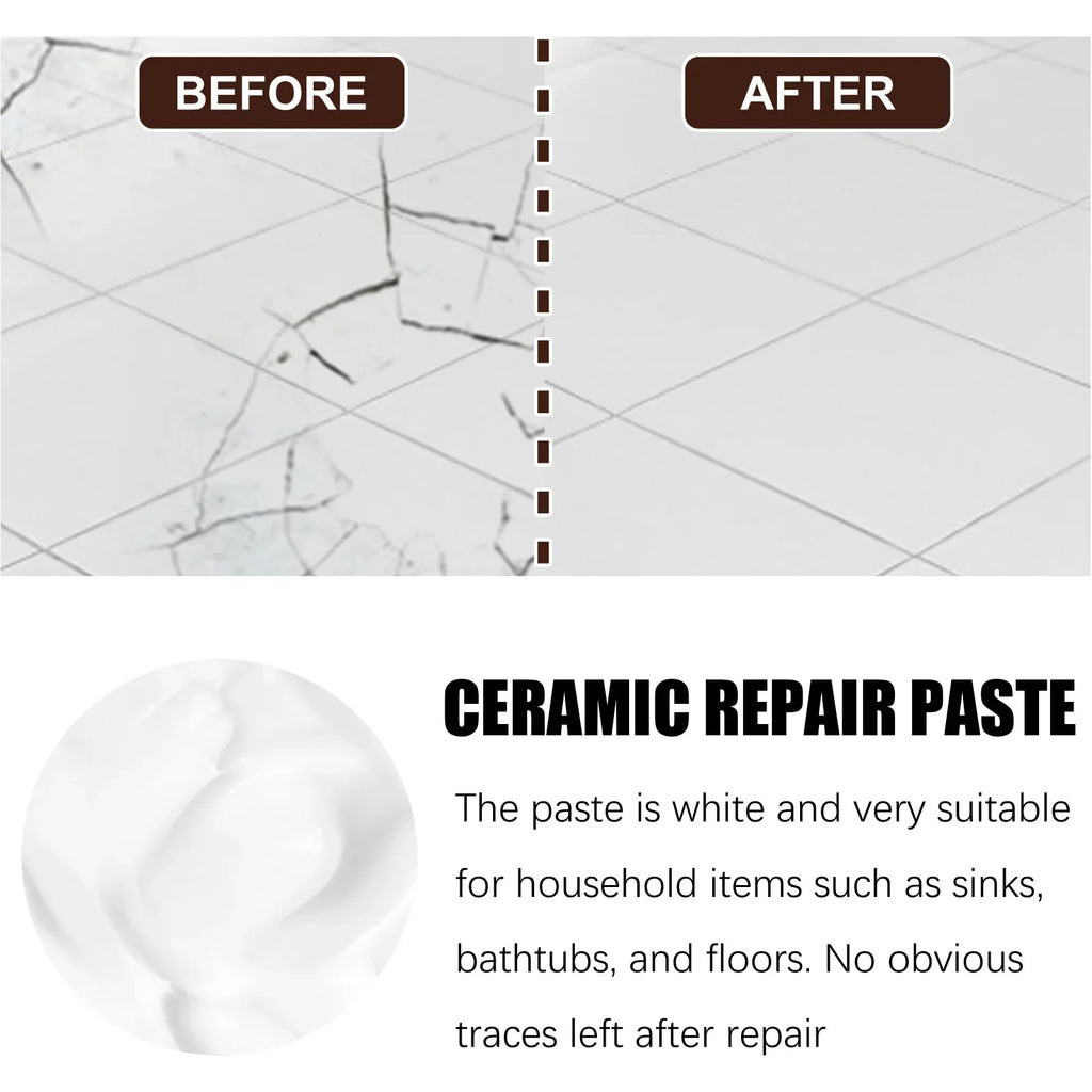 Ceramic Tile Repair Glue | Waterproof Crack & Chip Fix 100ml