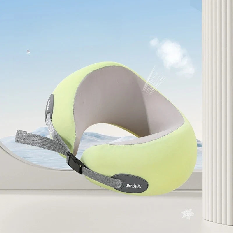 Memory Foam U-Shaped Travel Neck Pillow – Foldable & Compact