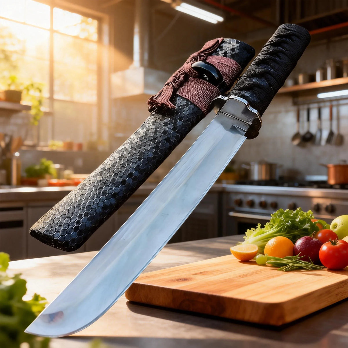 High-Carbon Steel Butcher Knife Set | Wood Handle Meat Cutter
