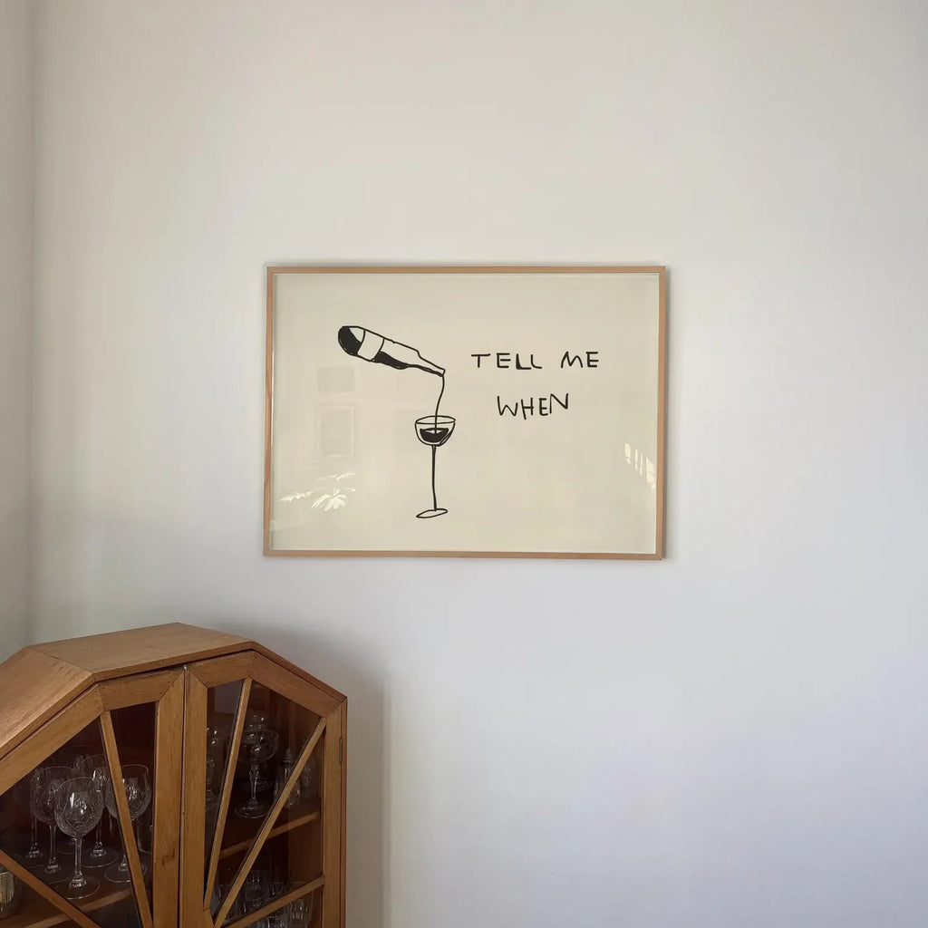 Funny Wine Quote Canvas Wall Art | Kitchen Bar Poster Gift