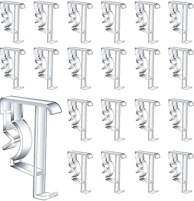 2-Inch Clear Plastic Valance Clips for Window Blinds – 20 Pack