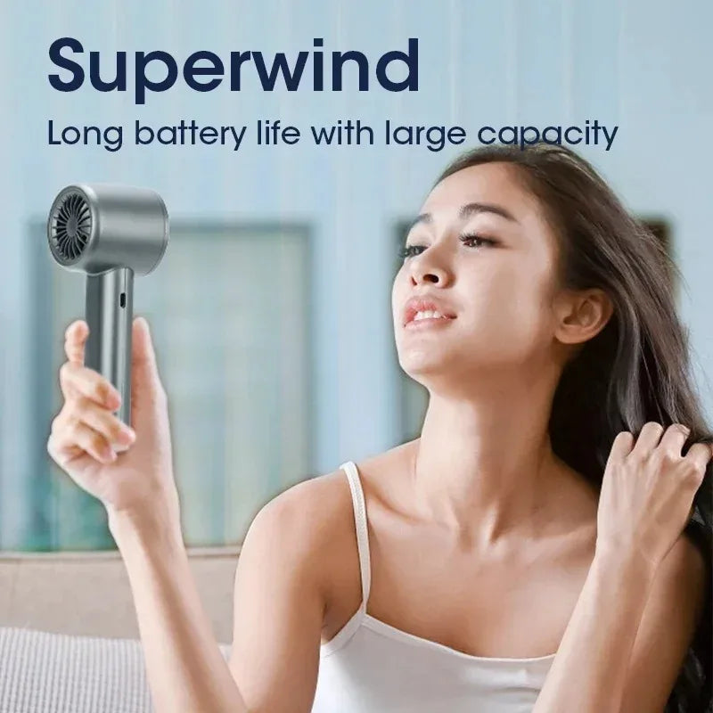 USB Rechargeable Mini Fan – Portable 12H Battery Desktop Fan