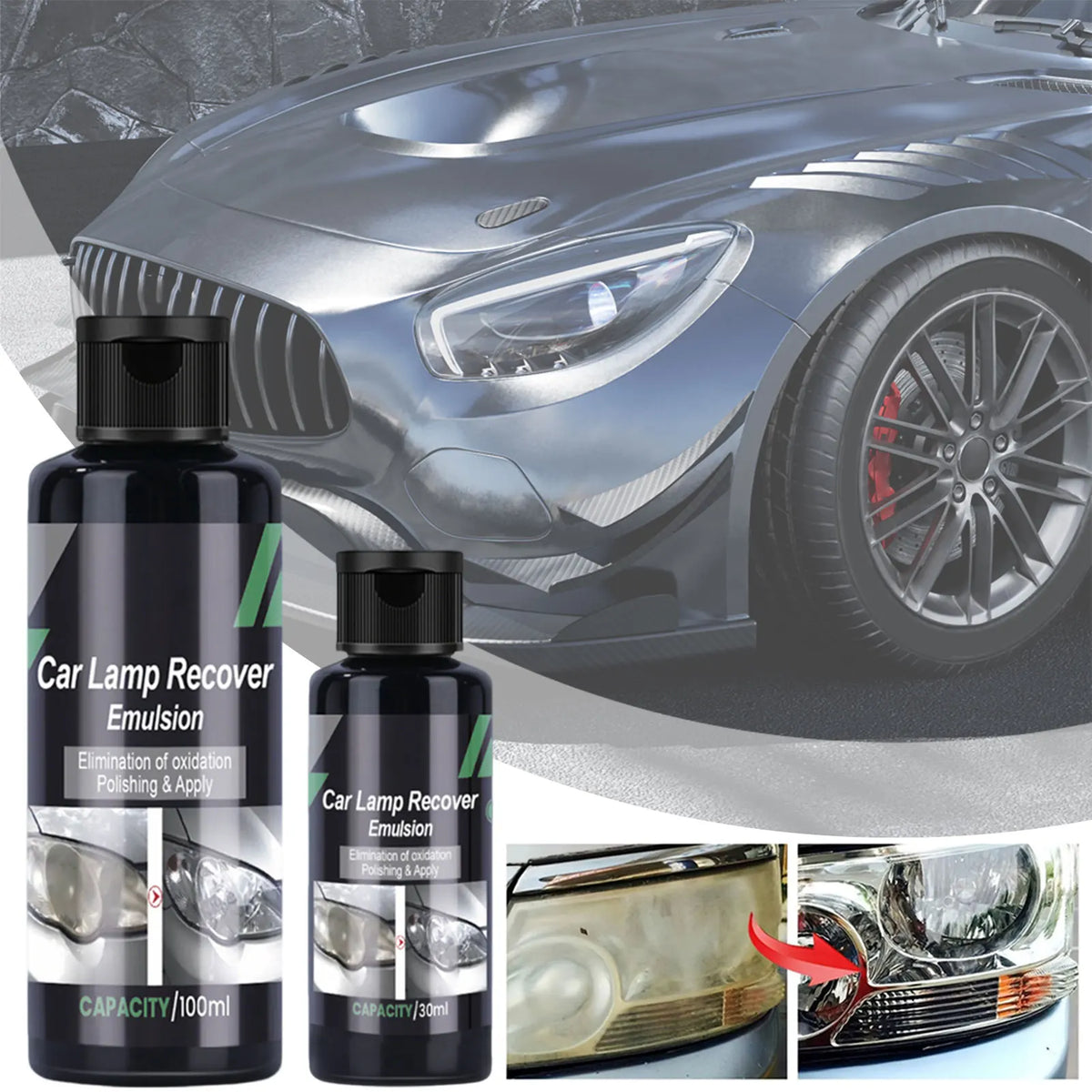 Car Headlight Lens Restorer – Oxidation & Yellowing Remover