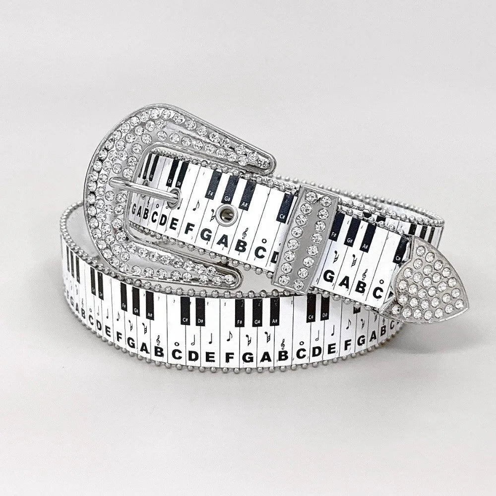 Piano Key Graffiti Waist Belt – Y2K Harajuku Korean Style