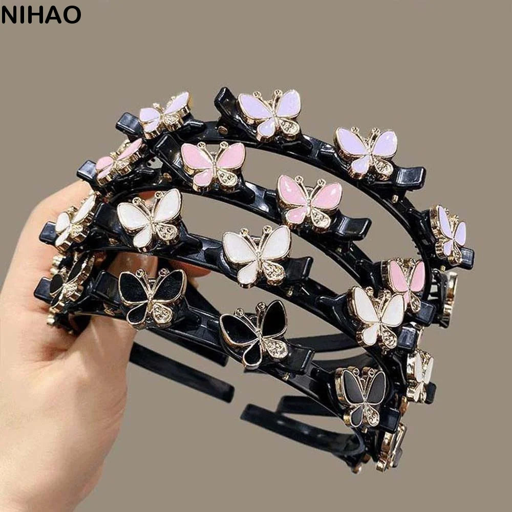 Butterfly Hair Hoop – French Style Rhinestone Headband