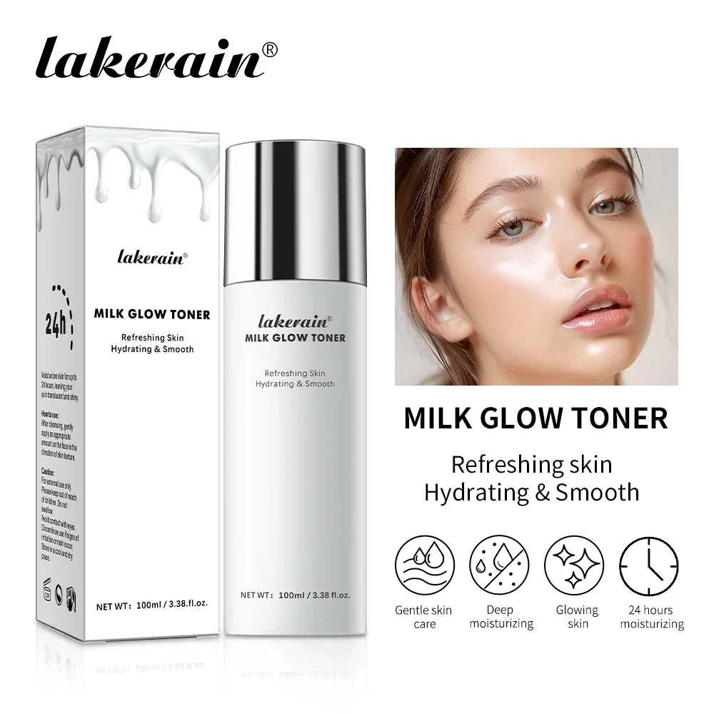 Milk Glow Toner Brightening Skin Powerfully Moisturizes Relieve Dry