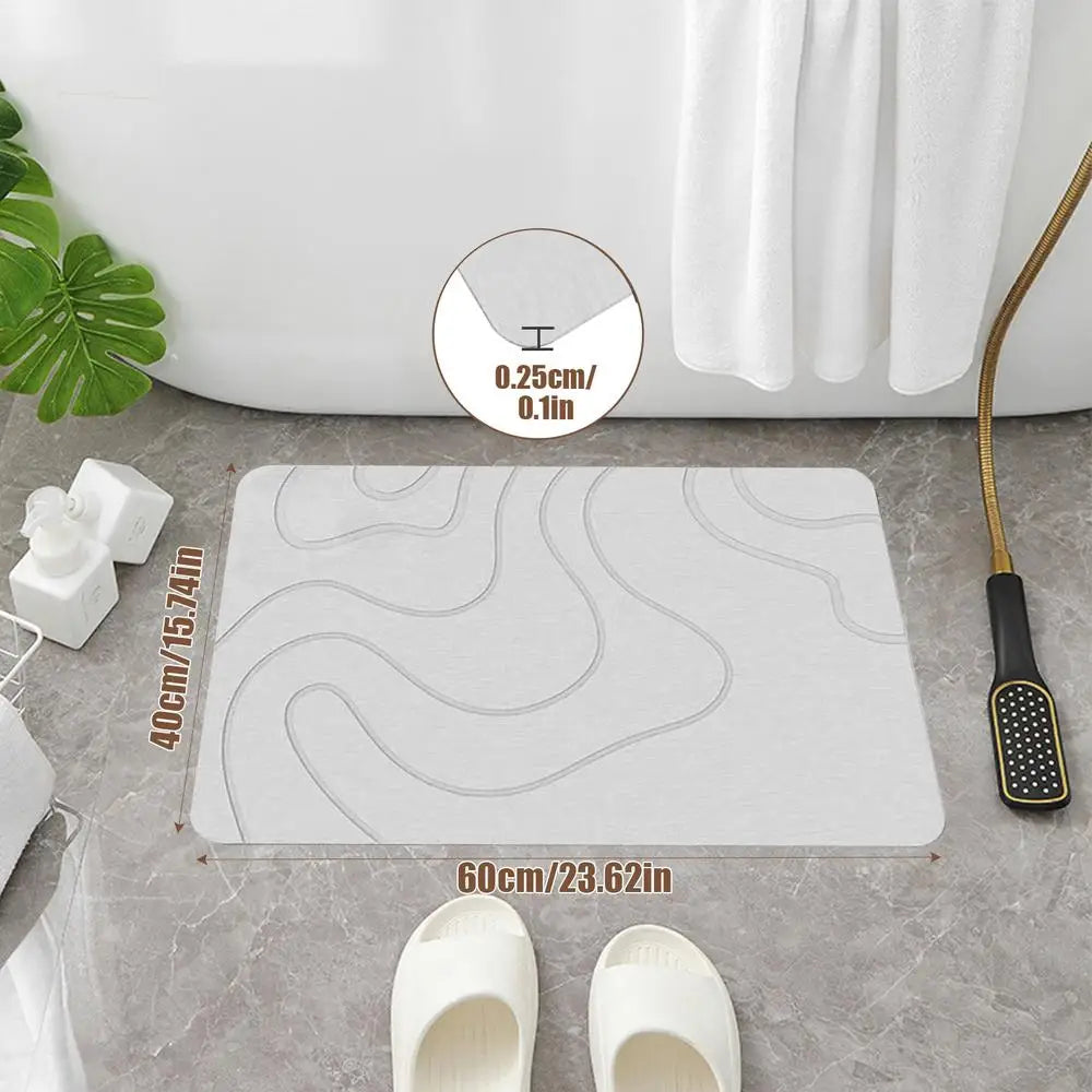 Diatomite Stone Bath Mat – Non-Slip, Fast Drying, 40x60cm