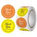 Roll Label Stickers Thank You Floral Decoration Seal Labels