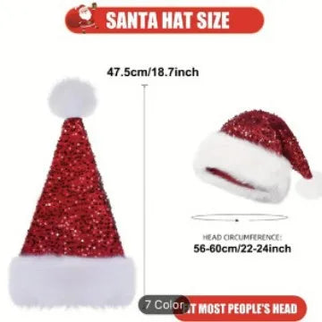 Sequined Christmas Hats Party Headwear Photo Props Adults Children