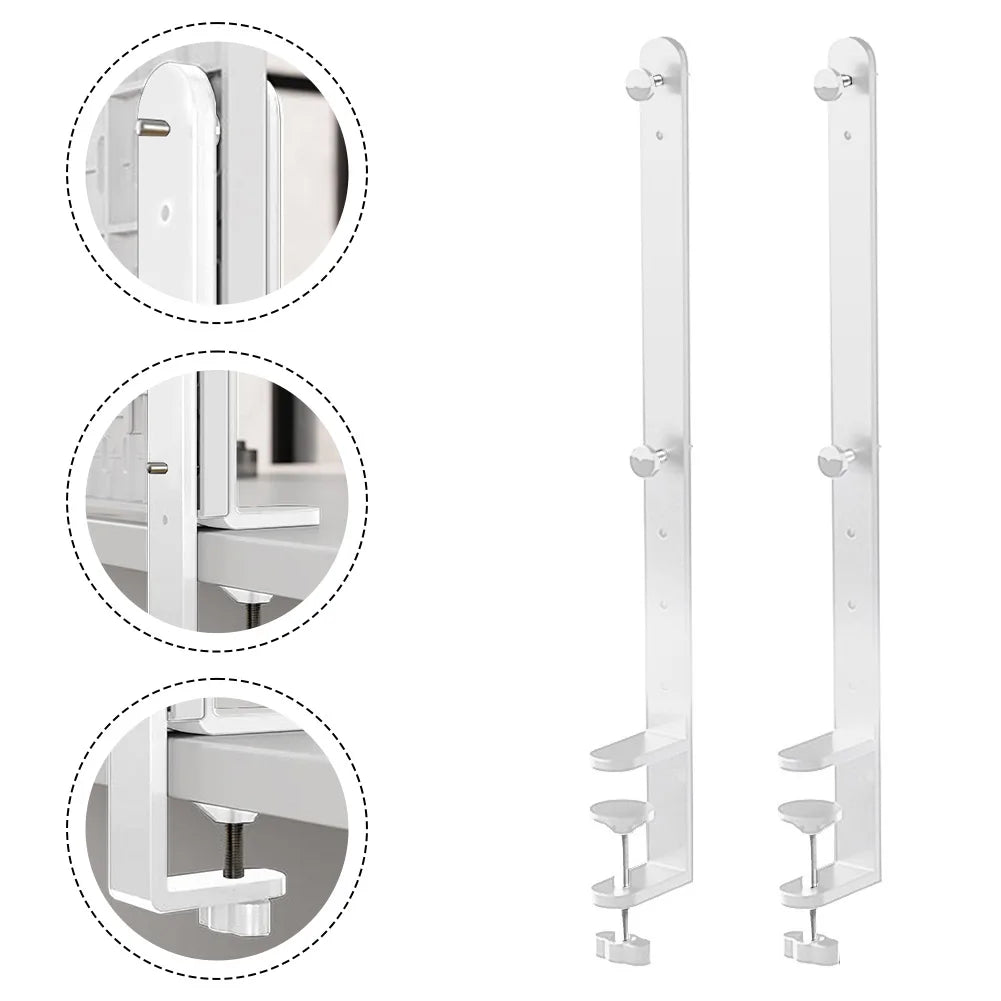 2-Pack Desk Clamp Pegboard Bracket – 41.5cm, Fits 1–5.5cm Desks