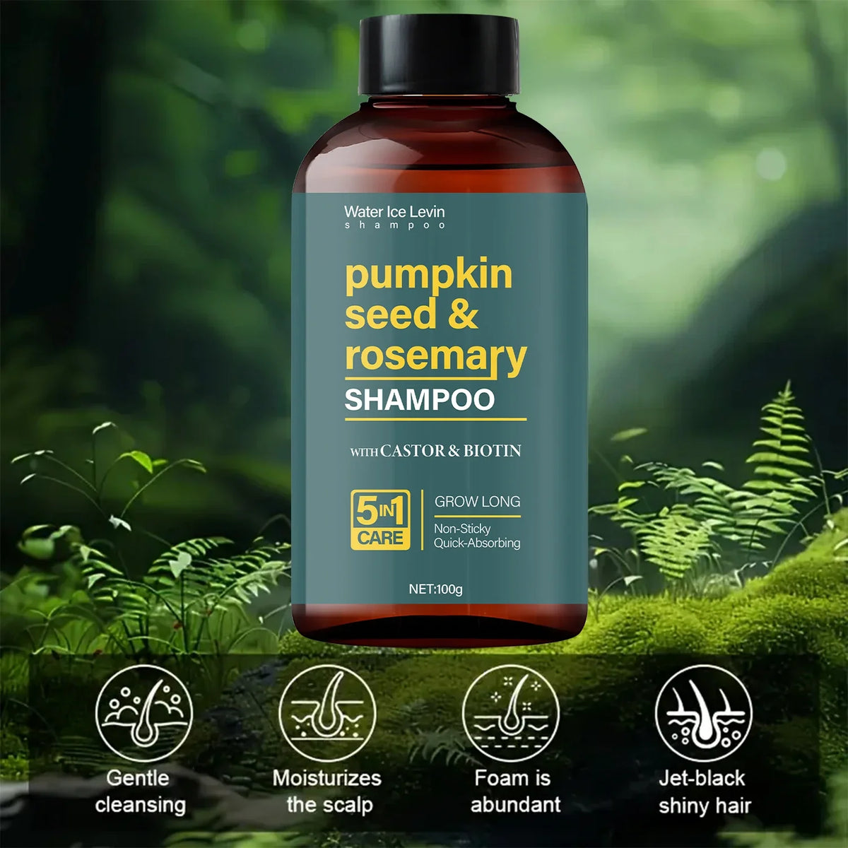 Pumpkin Seed & Rosemary Shampoo | Castor Oil & Biotin Hair Growth