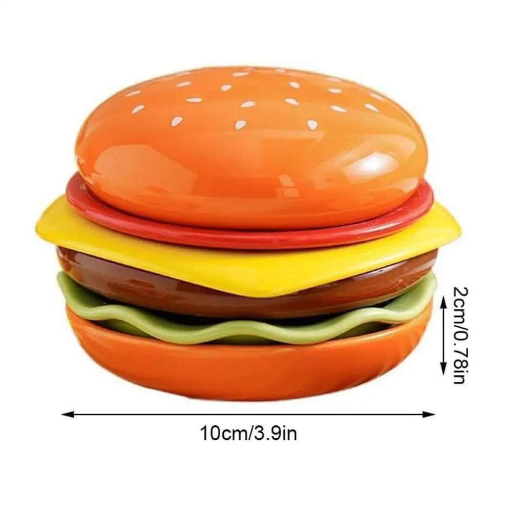 6 Seasoning Plate Burger Plates Stackable Sauce Bowls Dishwasher Safe