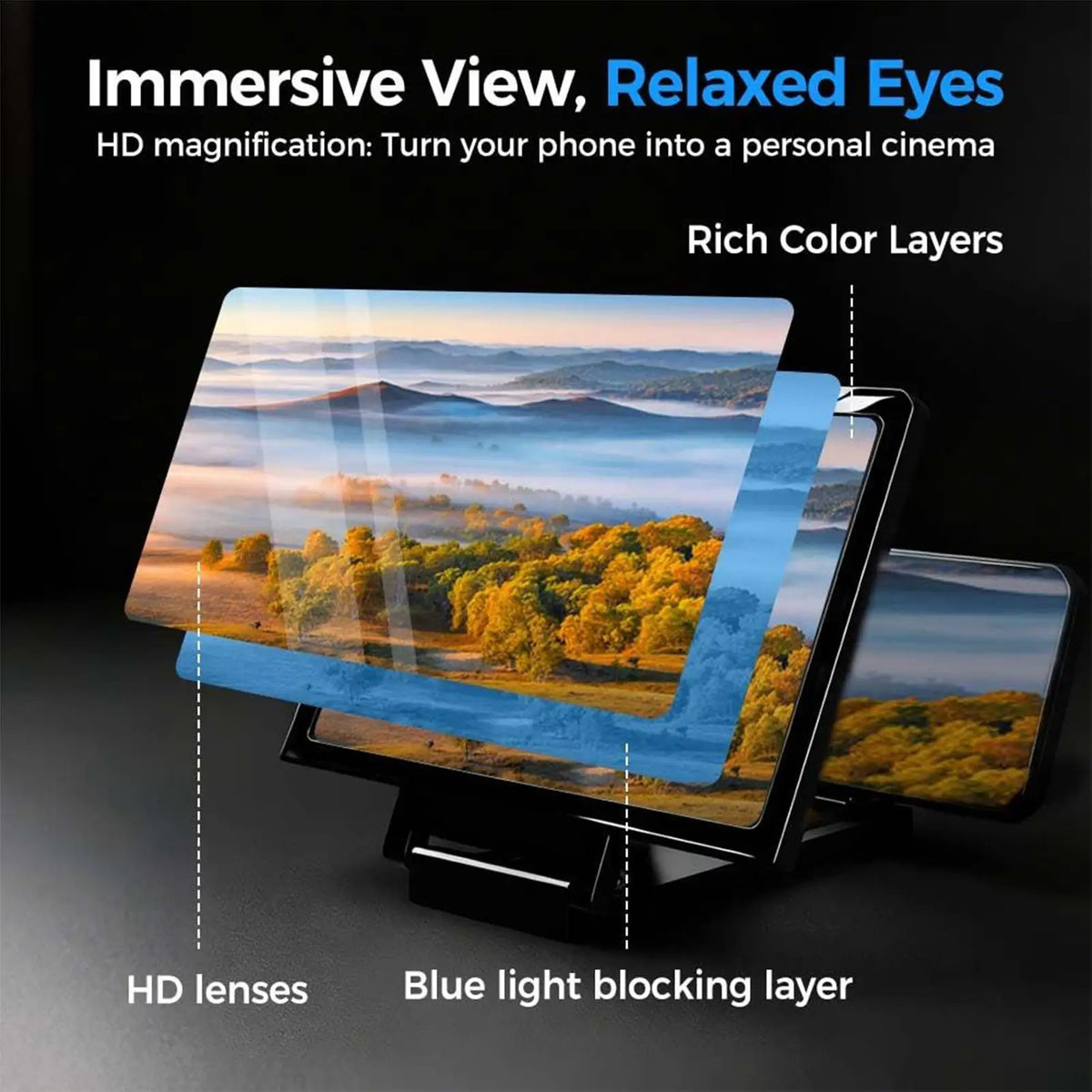 Screen Magnifier Phone Foldable Magnifying Enlarger Tool Portable