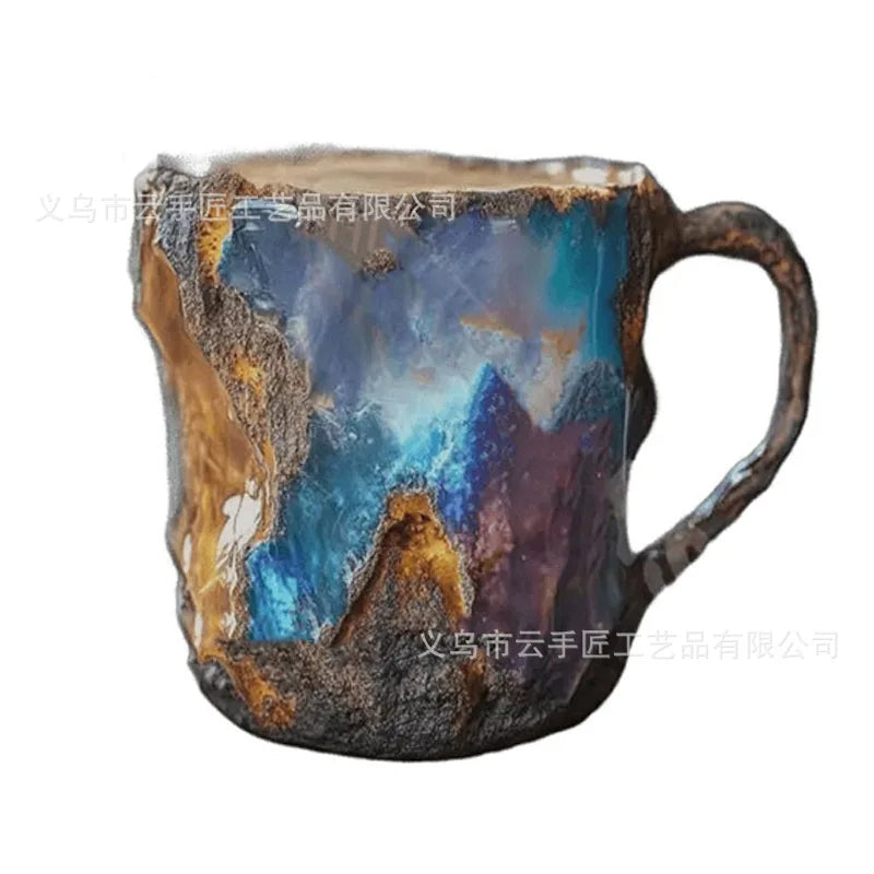 Fashionable Mineral Crystal Coffee Mugs Imitation Resin Cups Tea