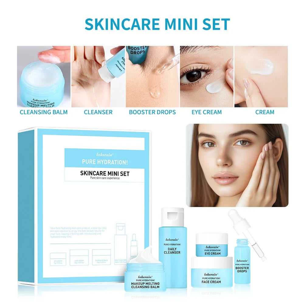 Travel Mini Skincare Set – Cleanser, Serum, Moisturiser & Eye Cream
