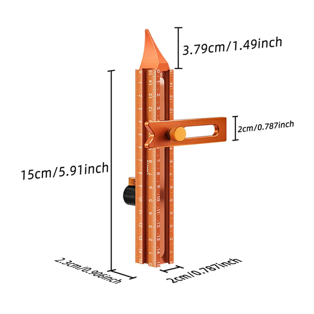 4-Sided Magnetic Woodworking Ruler | Precision Angle Finder Tool