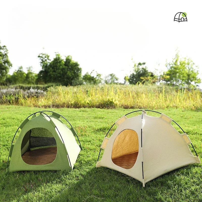 Foldable Pet Tent House – Breathable Cat & Dog Nest All Seasons