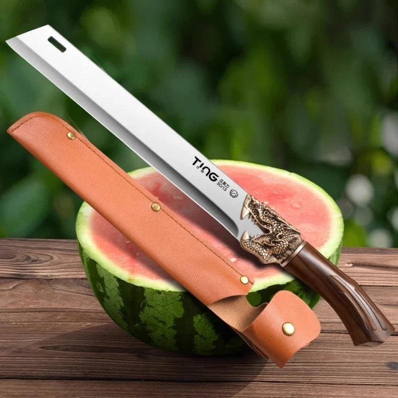 Longquan Ultra-Sharp Stainless Steel Watermelon Fruit Knife