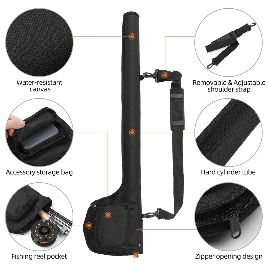 9' Fly Fishing Rod Reel Combo Carry Bag 20 Flies Complete Starter