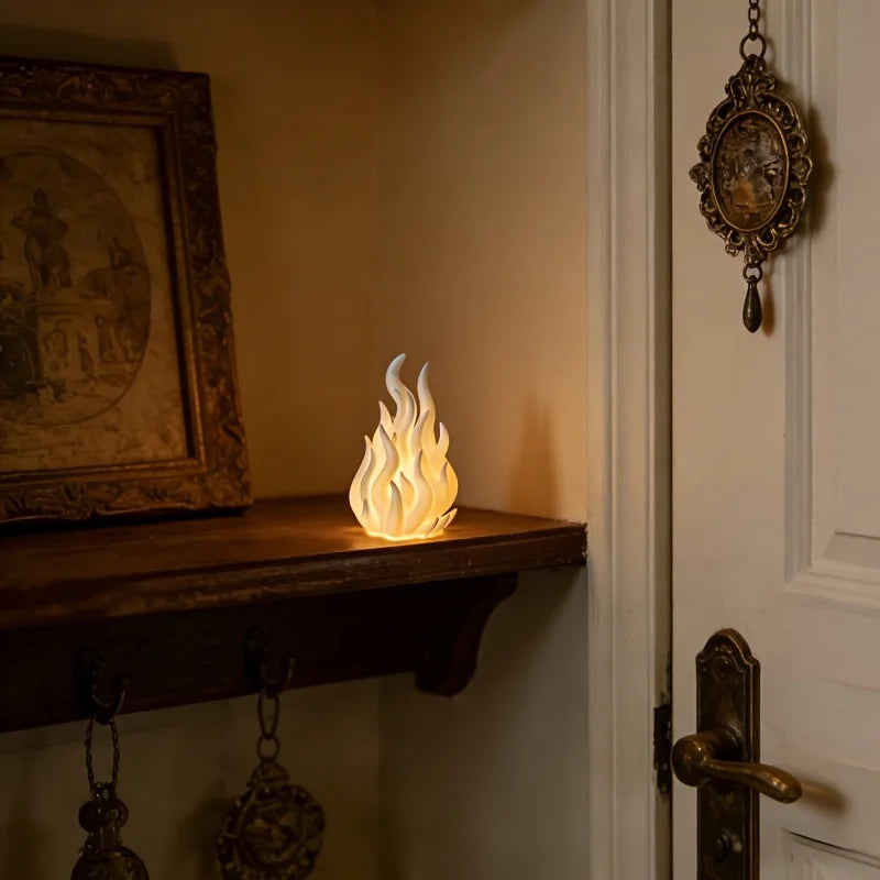 Flame-Shaped Candle Holders Set of 2 | Retro Home Décor Figurines