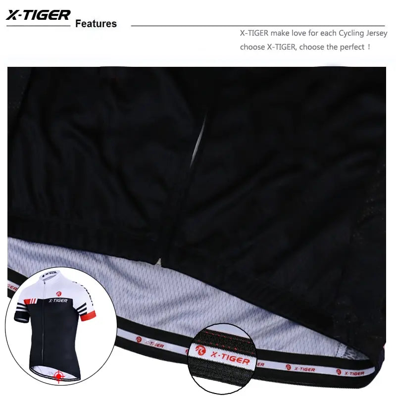 X-TIGER Men's Pro Short Sleeve Cycling Jersey | Summer MTB