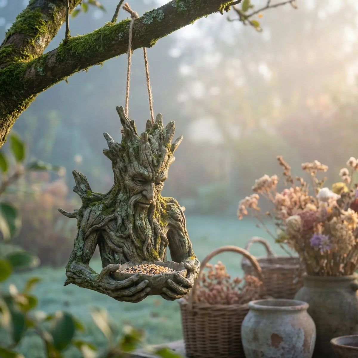 Resin Tree Man Bird Feeder – Whimsical Garden Sculpture