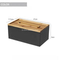 Japanese Bamboo Lid Tissue Box Holder Plastic Desktop Organizer
