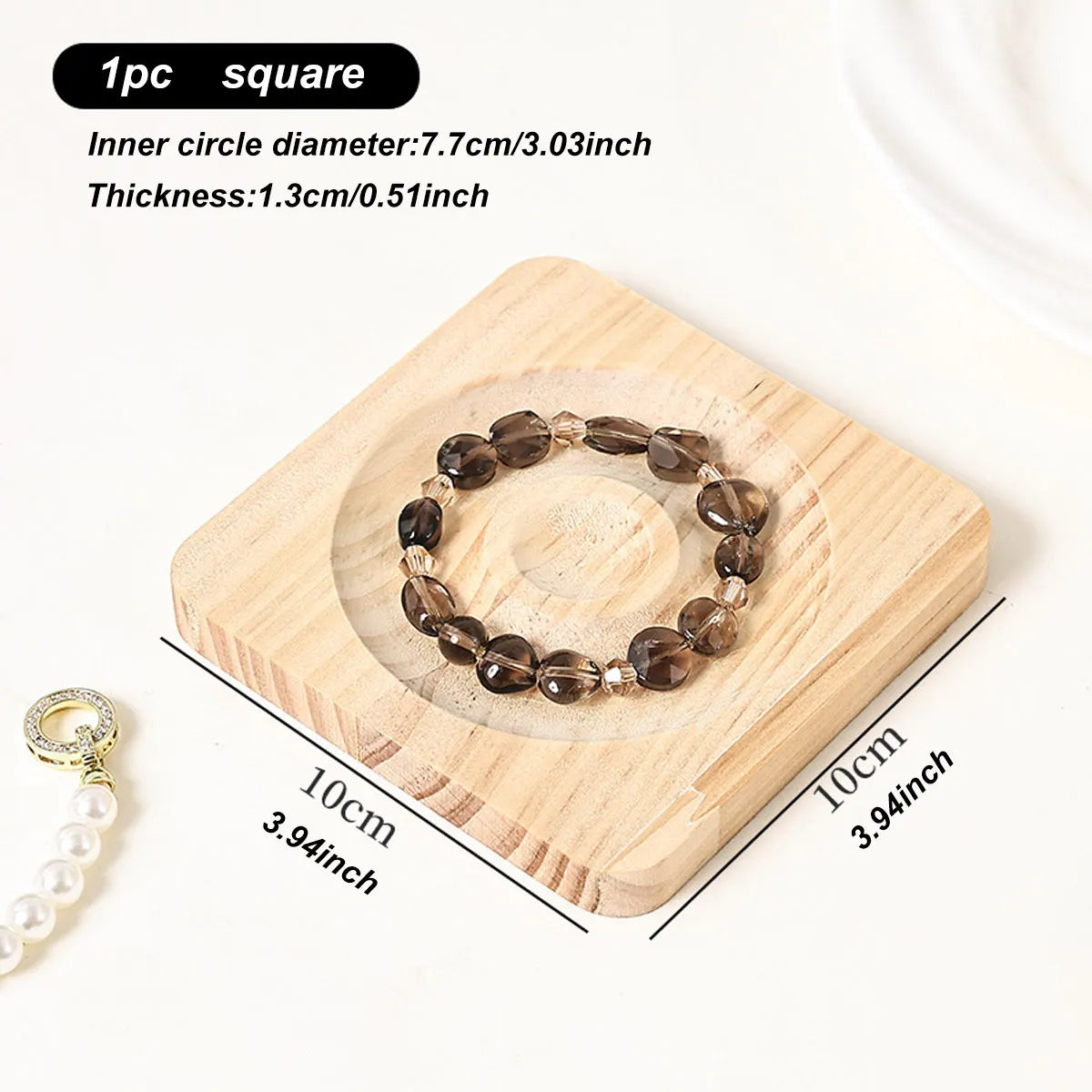 Wooden Jewelry Display Tray Bracelet Bead Decoration Rack Handicraft
