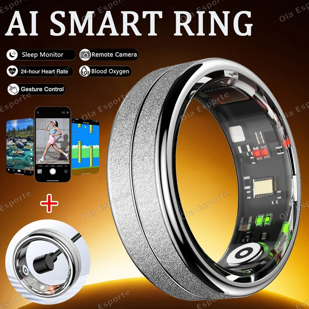 AI Smart Ring – Heart Rate, SpO₂ & Sleep Tracker | Unisex