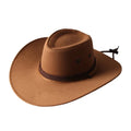 Western Cowboy Hat Vintage Wide Brim Sun Protection Outdoor Riding