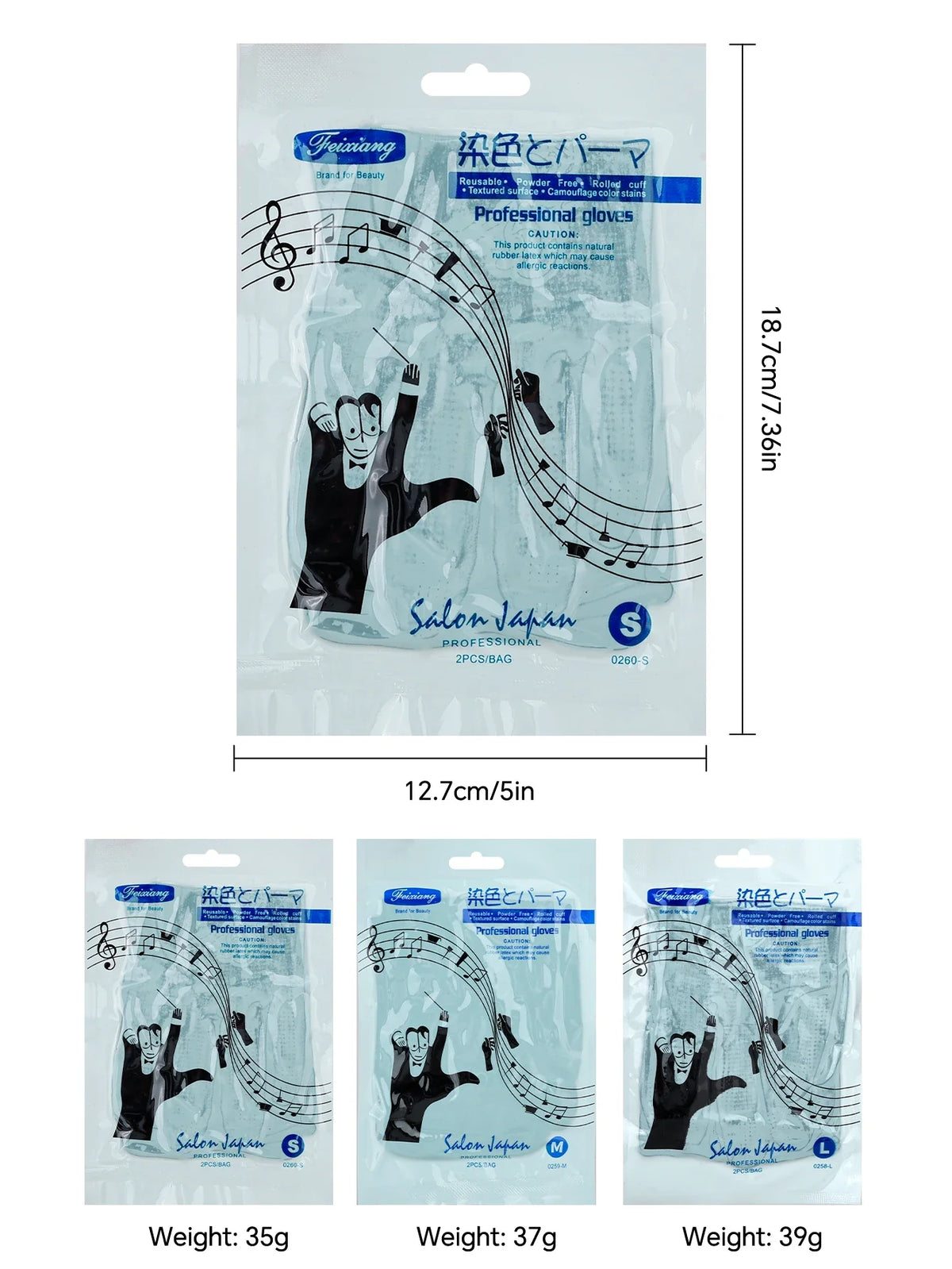 Black Latex Rubber Gloves – Waterproof Non-Slip Hair Dye Gloves