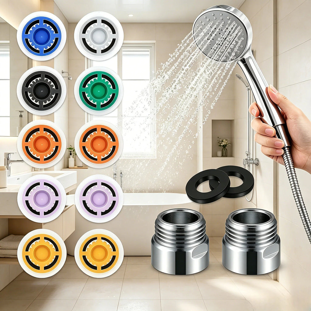 8-Piece Shower Flow Restrictor Kit 1.2–2.5 GPM | Water Saver
