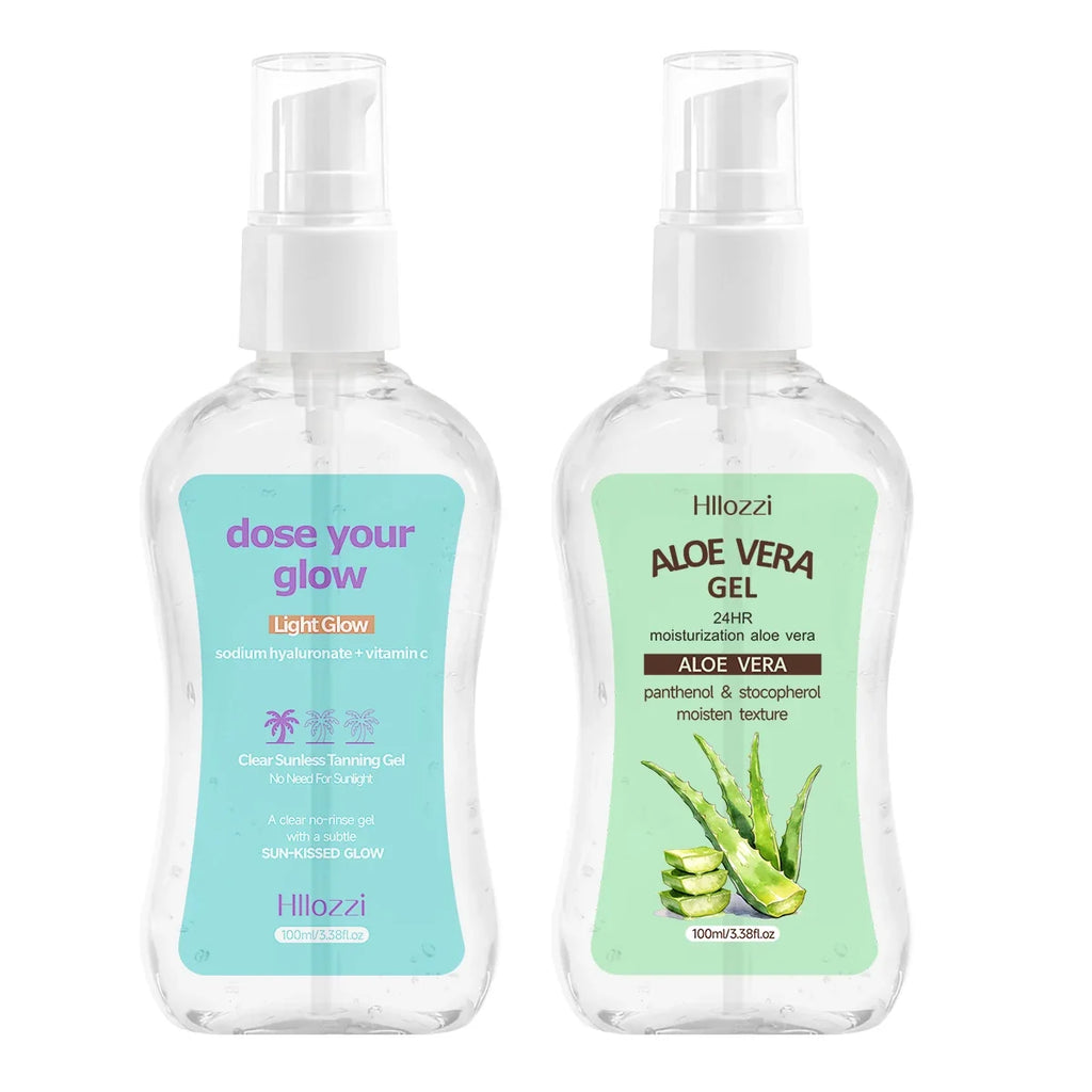 Clear Sunless Tanning Gel with Aloe Vera – Light Glow 100ml