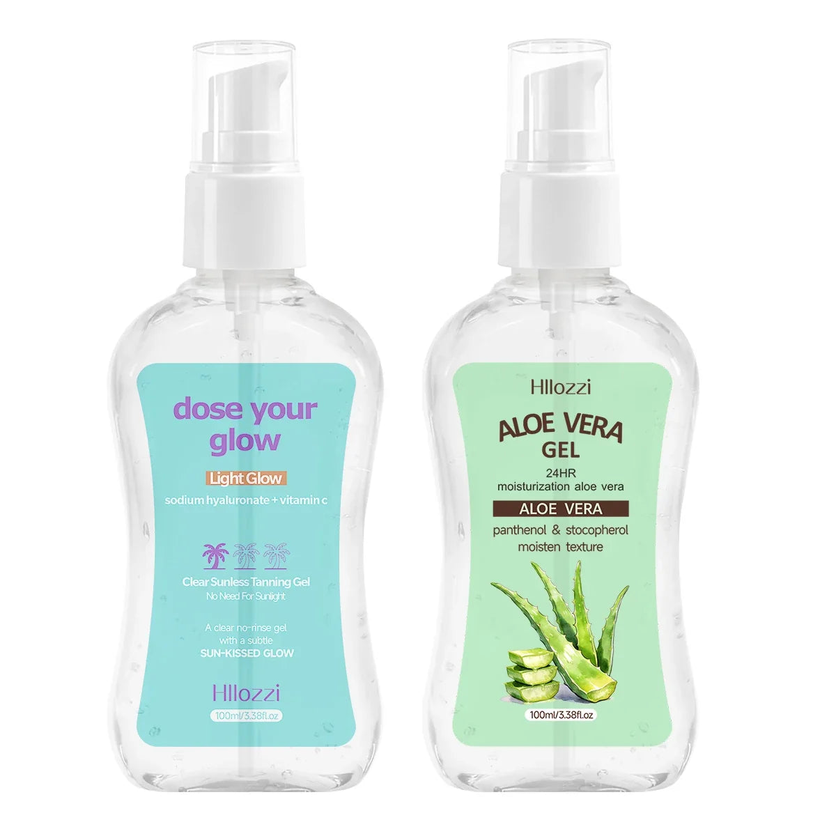 Clear Sunless Tanning Gel with Aloe Vera – Light Glow 100ml