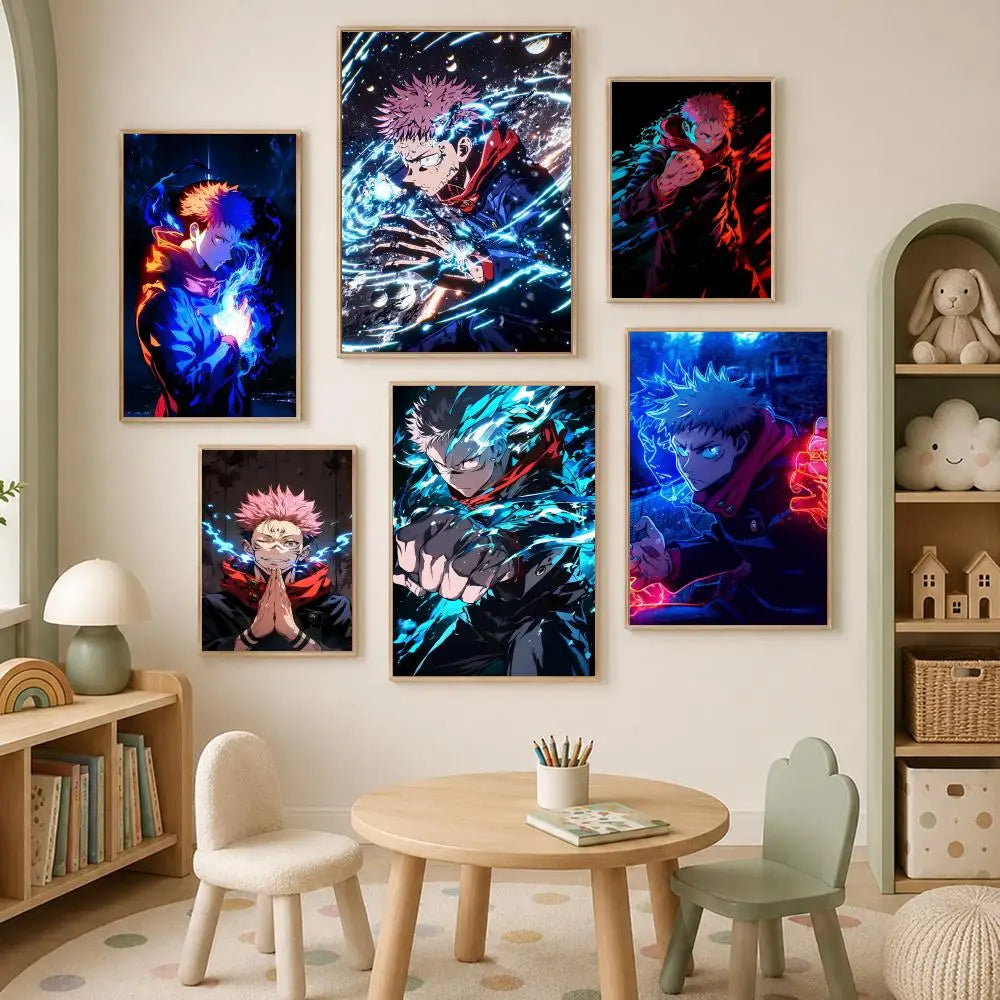 Yuji Itadori Self-Stick HD Anime Wall Poster – Waterproof