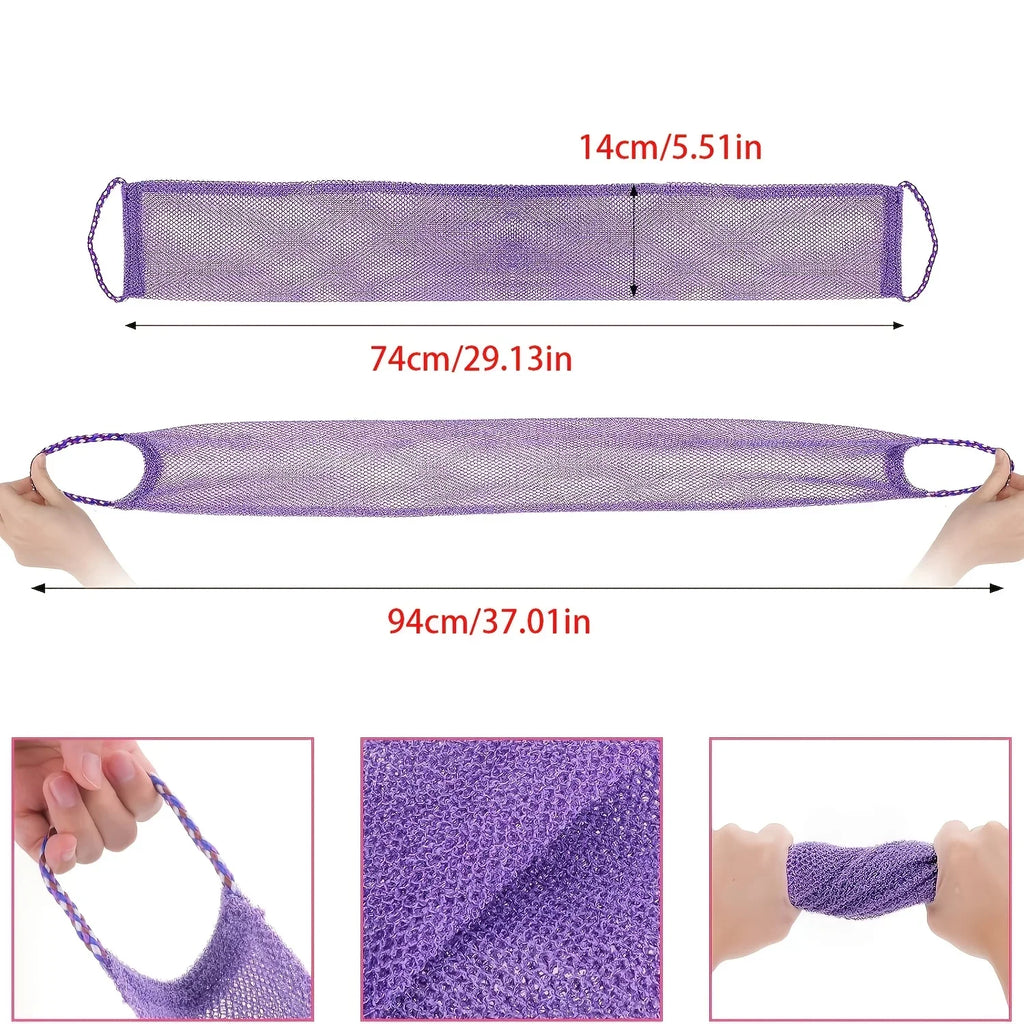 African Mesh Bath Scrub Towel Double Sided Exfoliating Back Scrubber