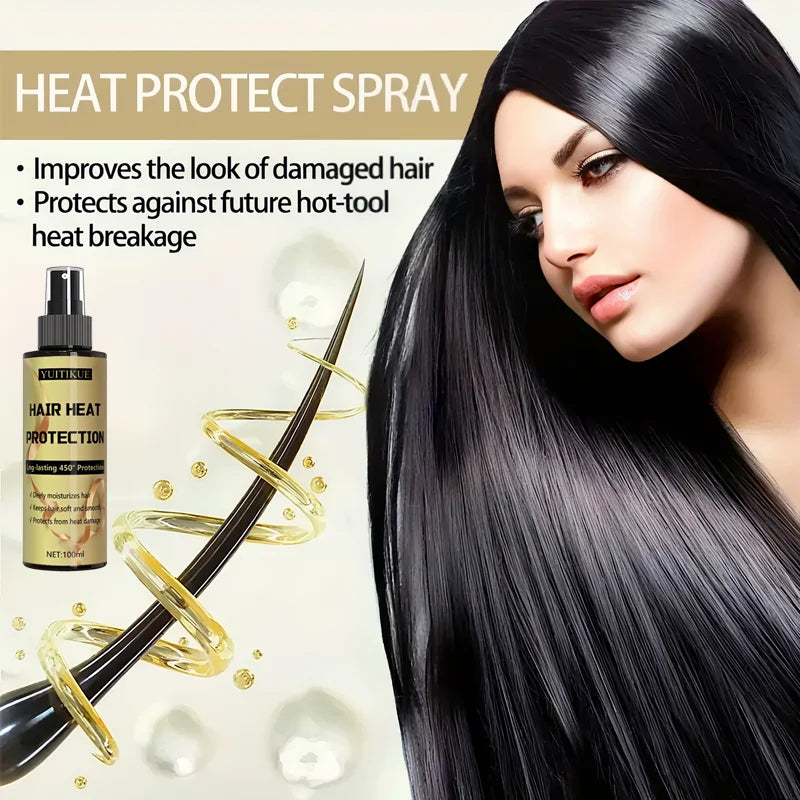 YUITIKUE Silk Care Heat Protection Spray for Curly Hair 100ml