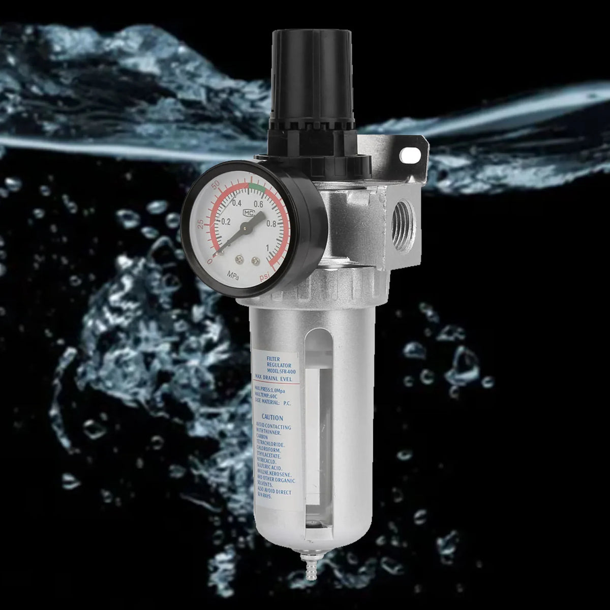 1 2 Air Compressor Moisture Water Trap Filter Regulator Mount