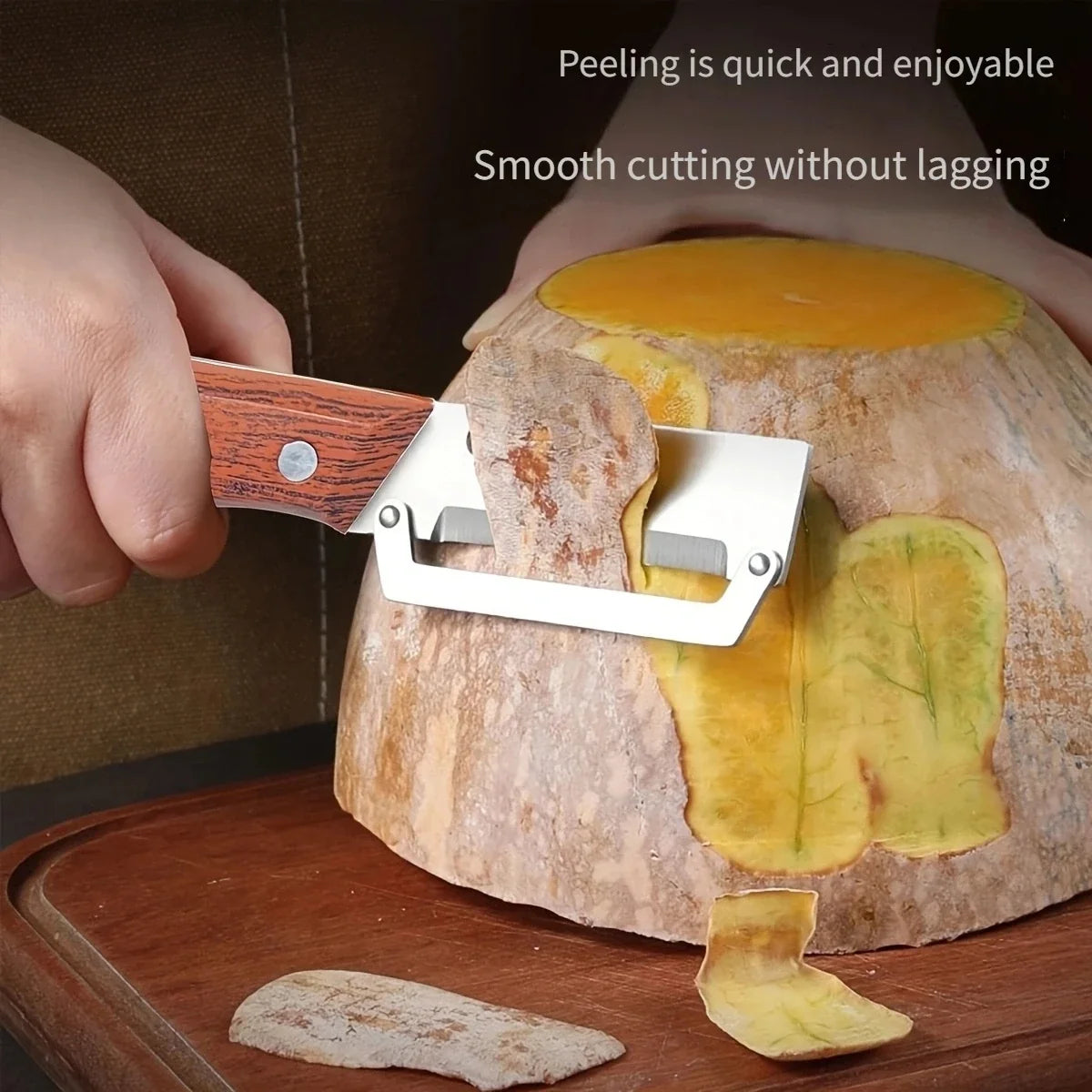 Horizontal Paring Knife – Fruit & Sugar Cane Peeler Scraper