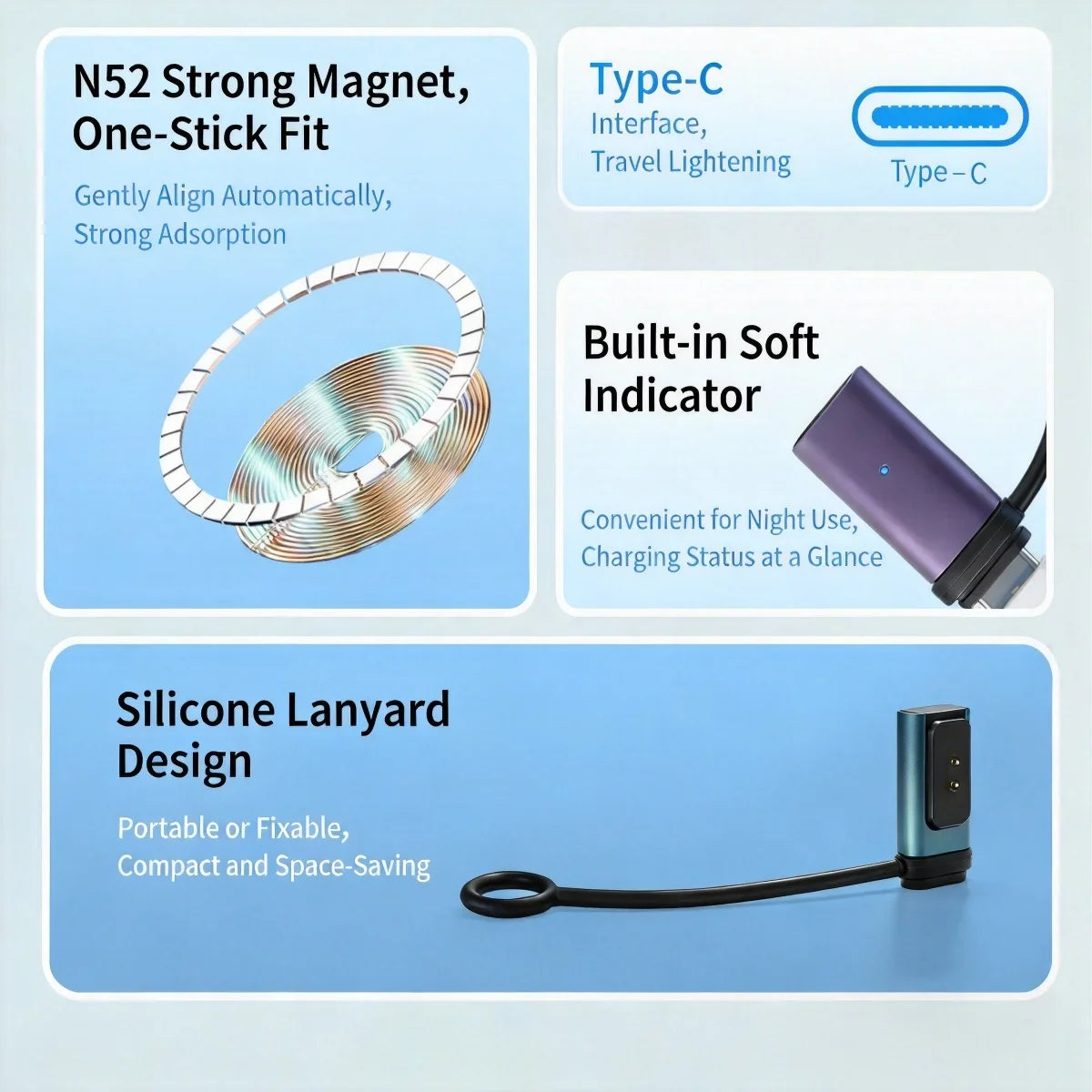 USB-C Adapter for Xiaomi Band 10/9/8 & Redmi Watch 5/4 Charger