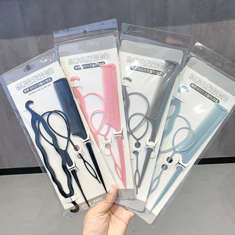 Magic Hair Bun Maker & Ponytail Styling Pin Set for Kids 4pcs