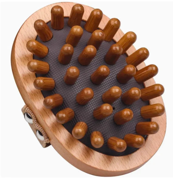 Air Cushion Massage Brush Cervical Head Acupoint Massager Wooden
