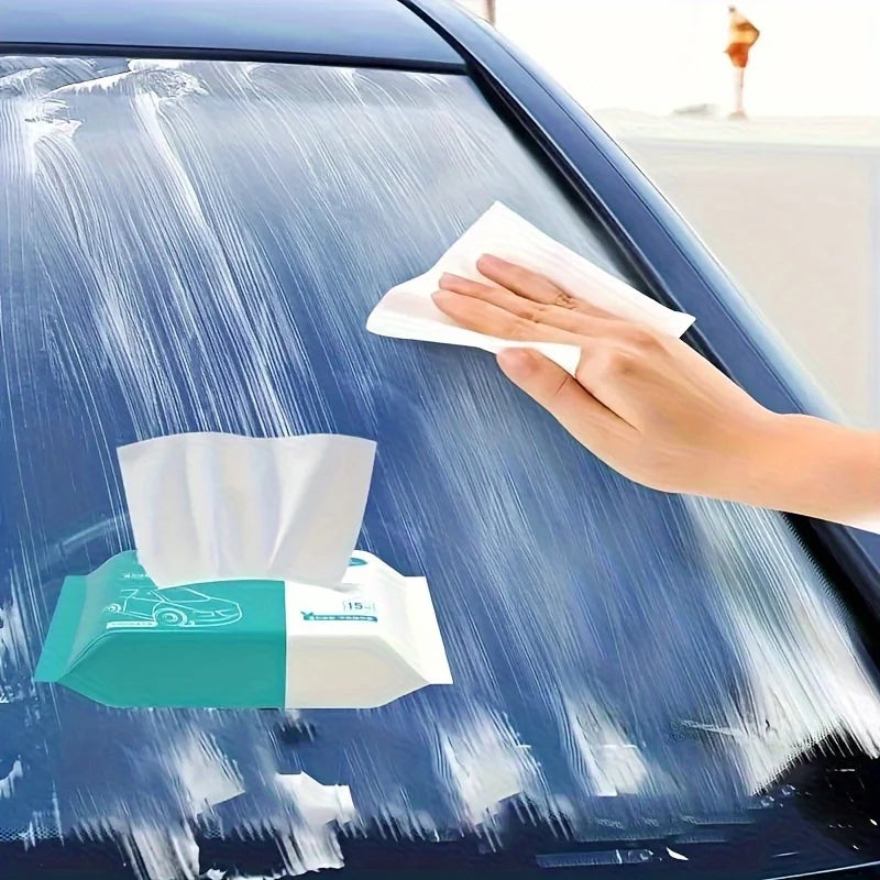 Car Glass Clean Wet Wipes Window Degreasing Film Automobile Cleaning