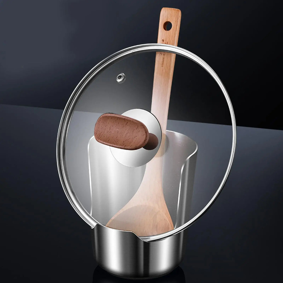 Stainless Steel Pot Lid Holder & Spoon Rest – Kitchen Stand