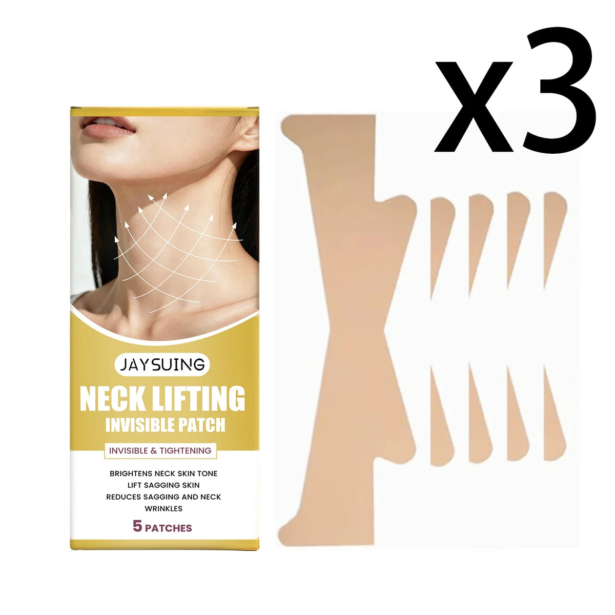 Jaysuing Neck Lifting Firming Patch – Hyaluronic Acid 5PCS