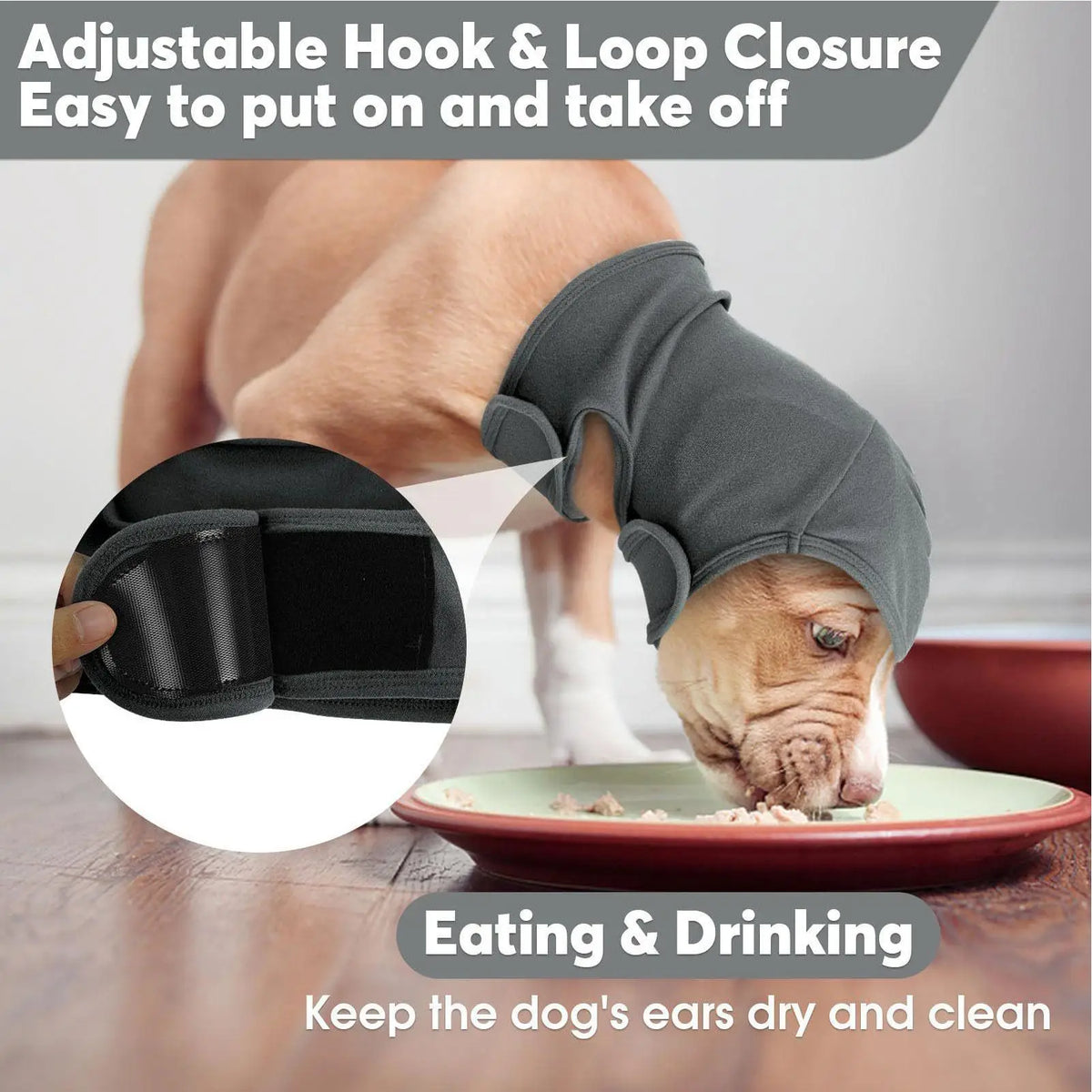 Dog Cat Ear Cover Calming Hood – Bath, Wind & Thunder