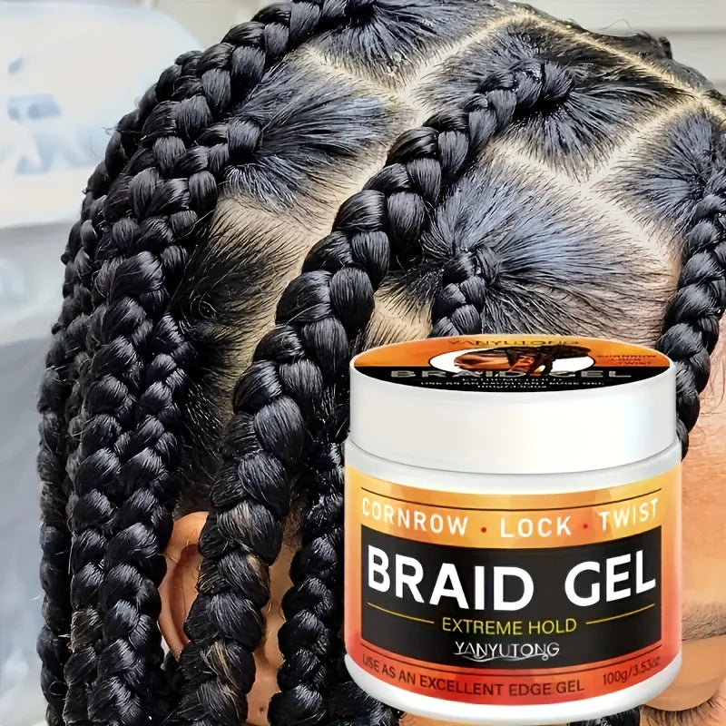 Strong Hold Braiding Gel Wax – Anti-Frizz Edge Control Pomade