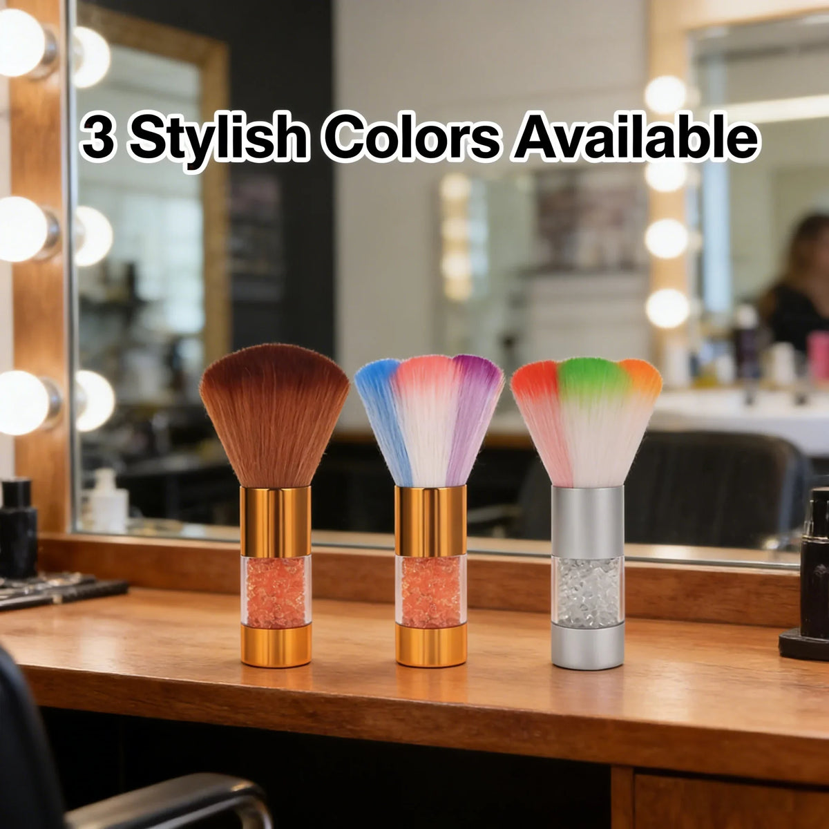 Professional Barber Neck Duster Brush – Crystal Bead Handle