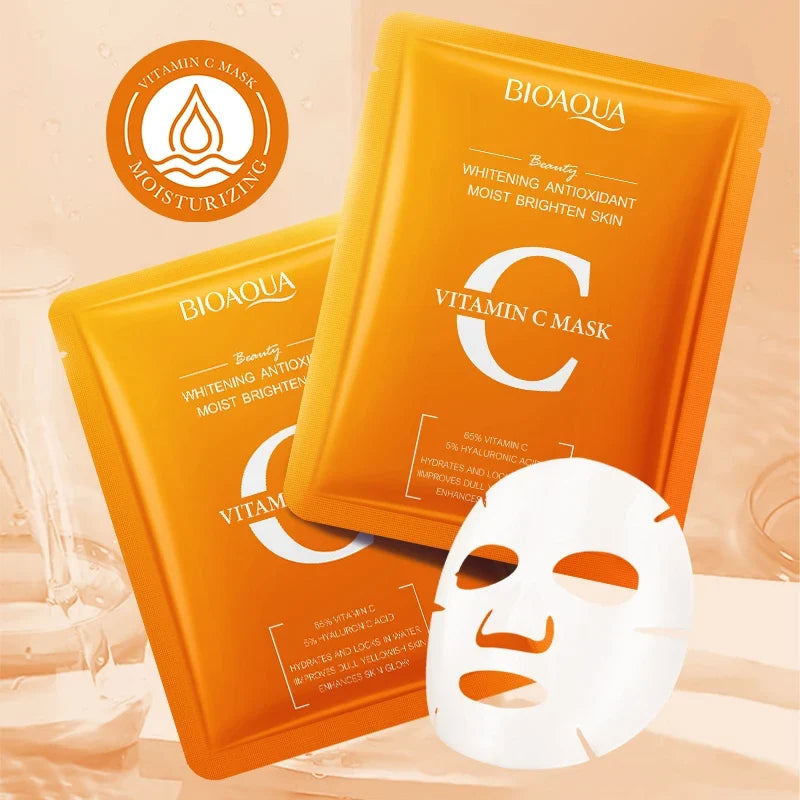 BIOAQUA Vitamin C Face Mask – Whitening, Hydrating & Anti-Aging