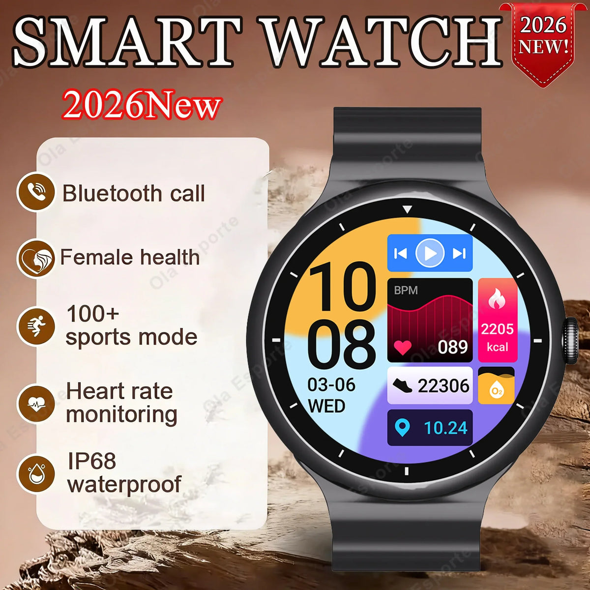 Multifunctional Smart Watch Men Women IP68 Waterproof Multi-sport